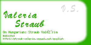 valeria straub business card